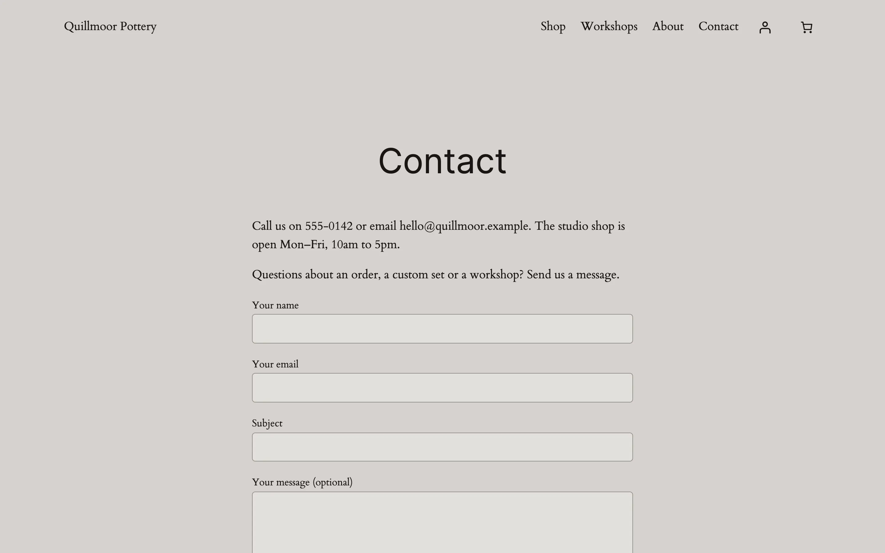 The live contact form before, with narrow plain boxes, and right after, with full-width rounded fields in the theme's colors
